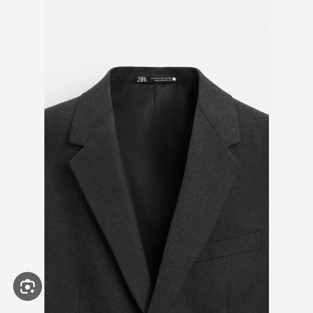 Zara Men NWT suit coat blazer gray size 44 9737/254